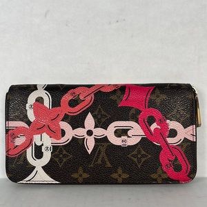 Louis Vuitton limited edition chain links monogram long zippy wallet